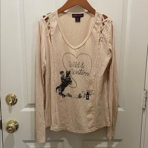 ‘Wild & Western' Long Sleeve Top Made for The Houston Livestock Show & Rodeo